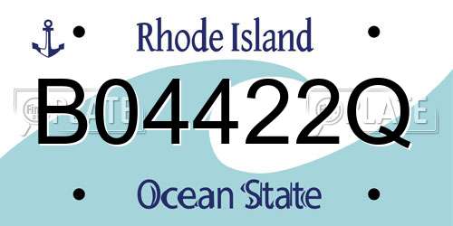 B04422Q Rhode Island License Plate
