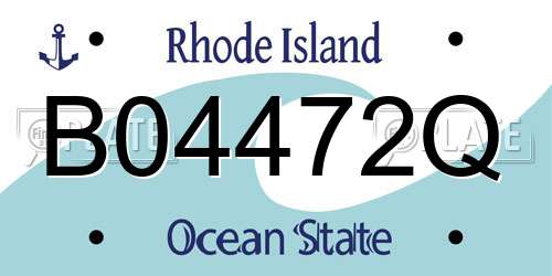 B04472Q Rhode Island License Plate