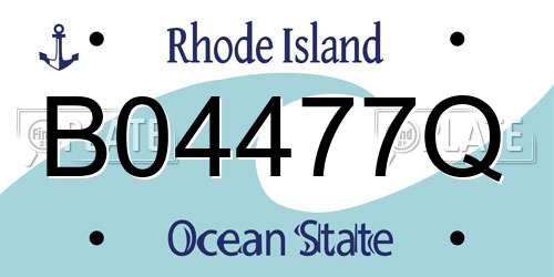 B04477Q Rhode Island License Plate