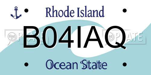 B04IAQ Rhode Island License Plate