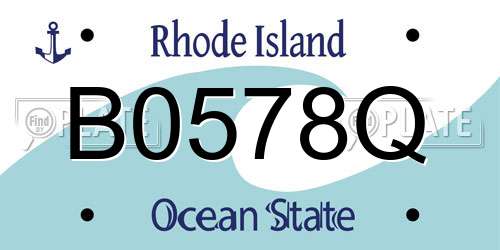B0578Q Rhode Island License Plate