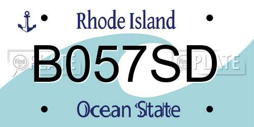 B057SD Rhode Island License Plate