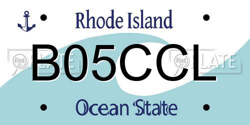 B05CCL Rhode Island License Plate
