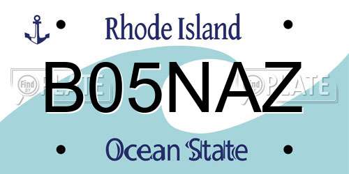 B05NAZ Rhode Island License Plate