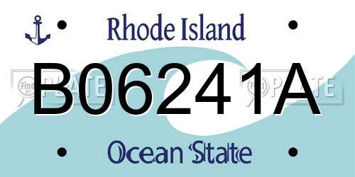 B06241A Rhode Island License Plate