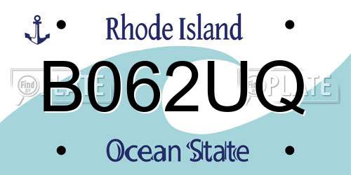 B062UQ Rhode Island License Plate