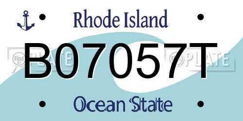 B07057T Rhode Island License Plate