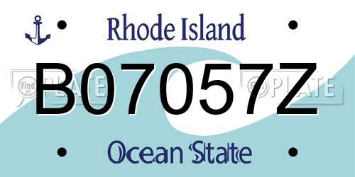 B07057Z Rhode Island License Plate