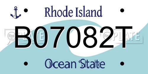 B07082T Rhode Island License Plate