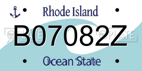 B07082Z Rhode Island License Plate
