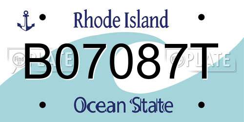 B07087T Rhode Island License Plate