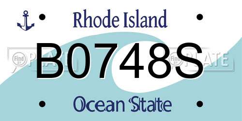 B0748S Rhode Island License Plate