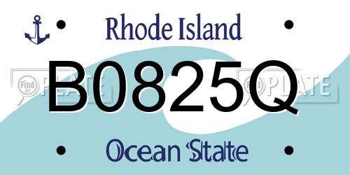 B0825Q Rhode Island License Plate