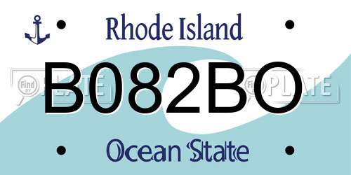 B082BO Rhode Island License Plate