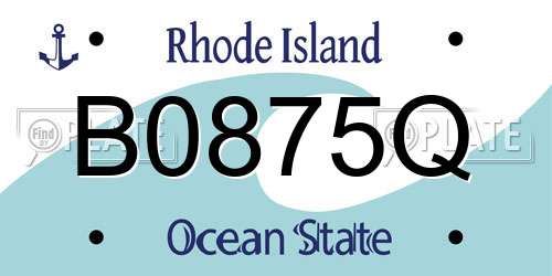 B0875Q Rhode Island License Plate
