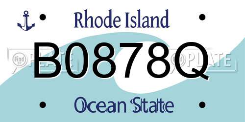 B0878Q Rhode Island License Plate