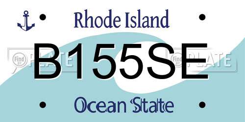 B155SE Rhode Island License Plate