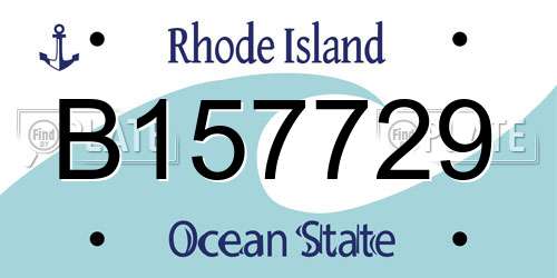 B157729 Rhode Island License Plate