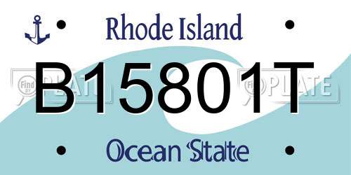 B15801T Rhode Island License Plate