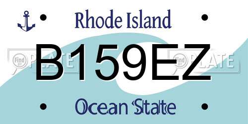 B159EZ Rhode Island License Plate