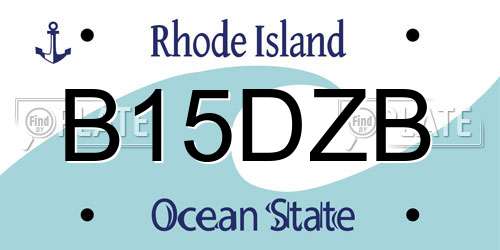 B15DZB Rhode Island License Plate