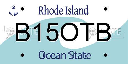 B15OTB Rhode Island License Plate