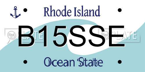 B15SSE Rhode Island License Plate