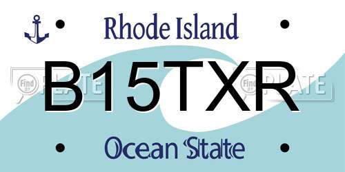 B15TXR Rhode Island License Plate