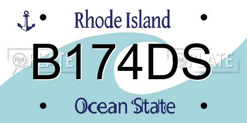 B174DS Rhode Island License Plate