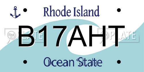 B17AHT Rhode Island License Plate