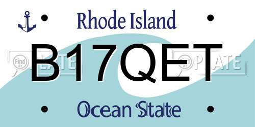 B17QET Rhode Island License Plate