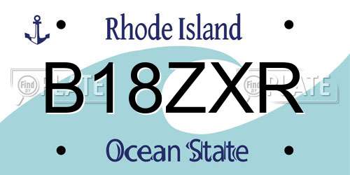 B18ZXR Rhode Island License Plate