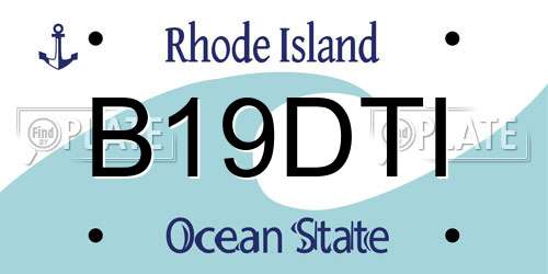 B19DTI Rhode Island License Plate