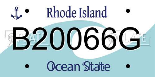 B20066G Rhode Island License Plate