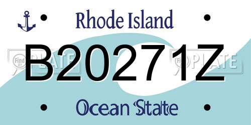 B20271Z Rhode Island License Plate