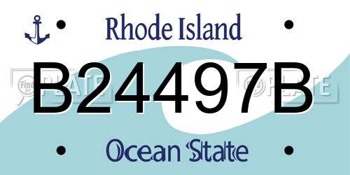 B24497B Rhode Island License Plate