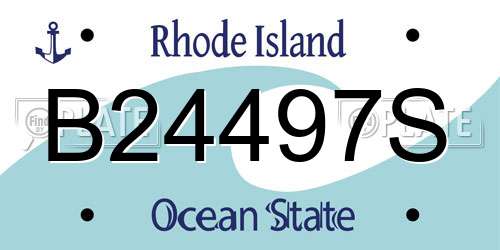 B24497S Rhode Island License Plate