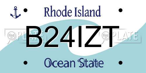 B24IZT Rhode Island License Plate