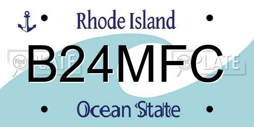 B24MFC Rhode Island License Plate