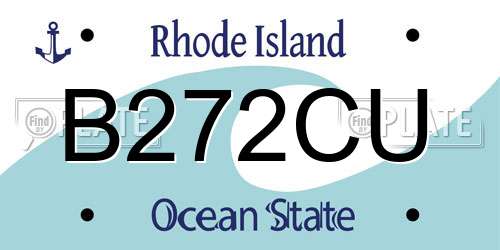 B272CU Rhode Island License Plate