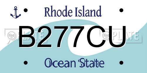 B277CU Rhode Island License Plate