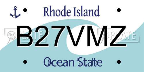 B27VMZ Rhode Island License Plate