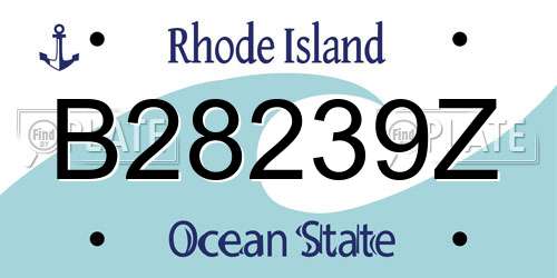 B28239Z Rhode Island License Plate