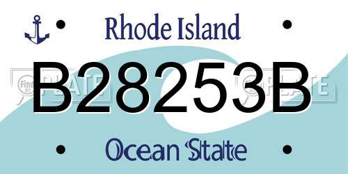 B28253B Rhode Island License Plate