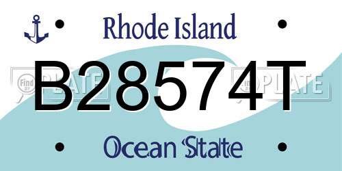 B28574T Rhode Island License Plate