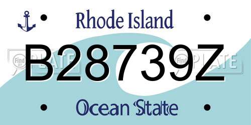 B28739Z Rhode Island License Plate