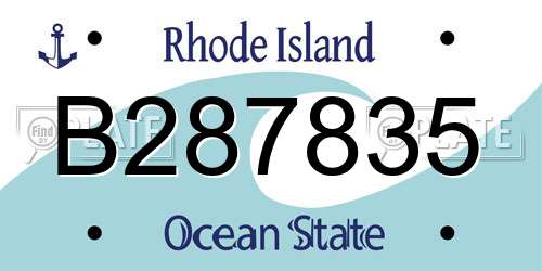 B287835 Rhode Island License Plate