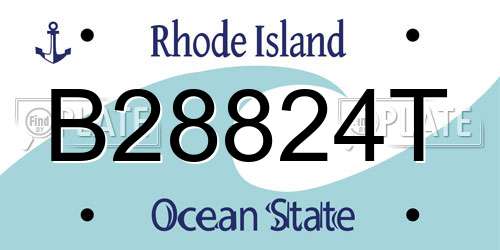 B28824T Rhode Island License Plate