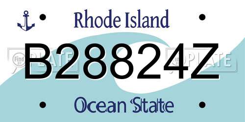 B28824Z Rhode Island License Plate
