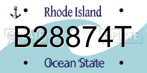 B28874T Rhode Island License Plate
